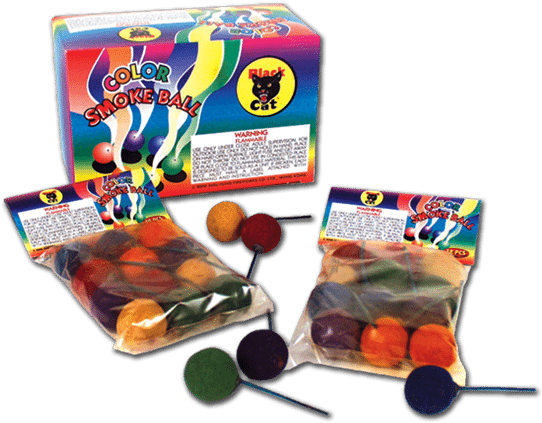 Color Smoke Balls 12 Pk Bc - Black Cat Smoke Balls (600x600), Png Download