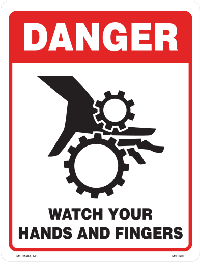 Danger Watch Your Hands And Fingers Vinyl Decal - Watch Your Hands And Fingers (600x600), Png Download