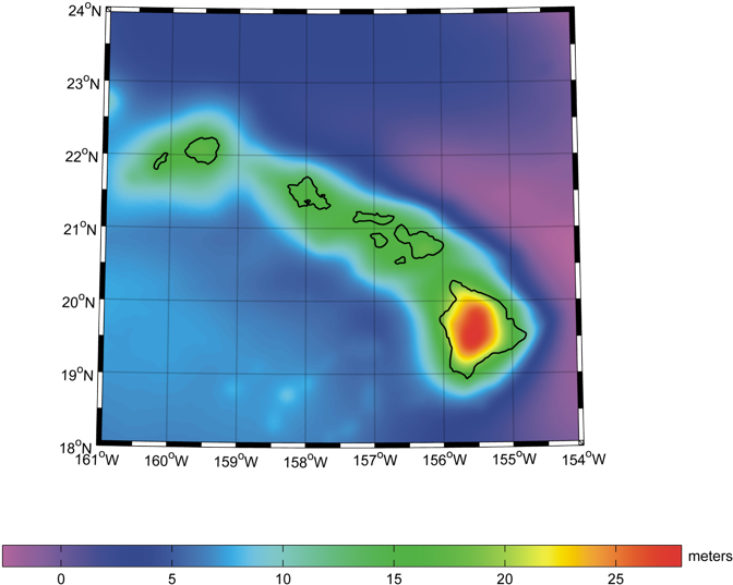 Hawaii - Projection (800x700), Png Download