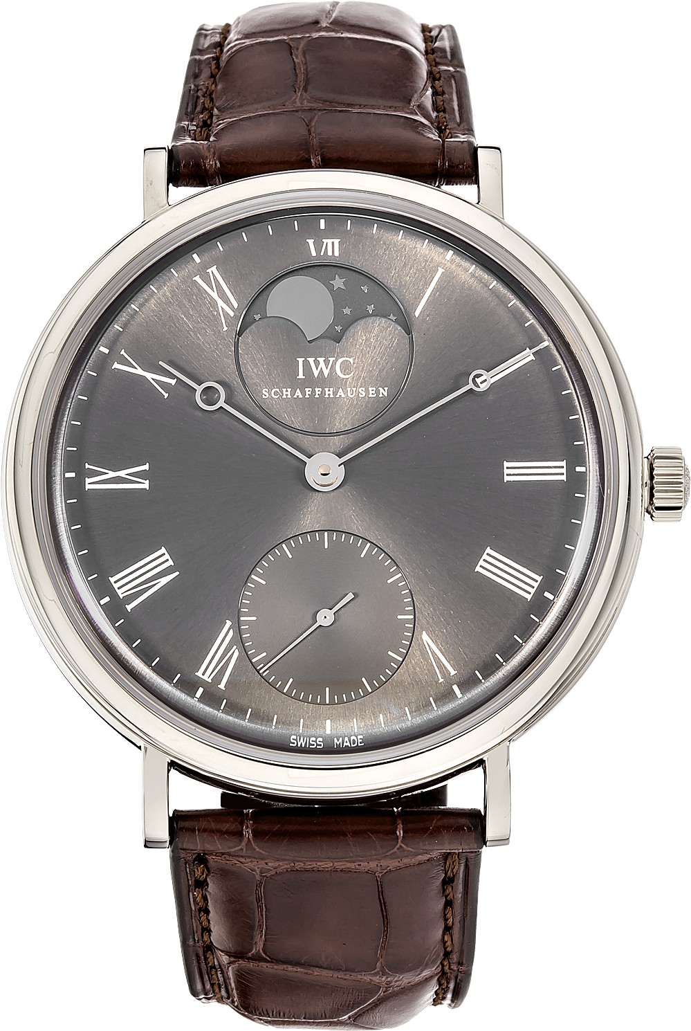Vintage Portofino Hand-wound White Gold Manual - Watch (1000x1500), Png Download