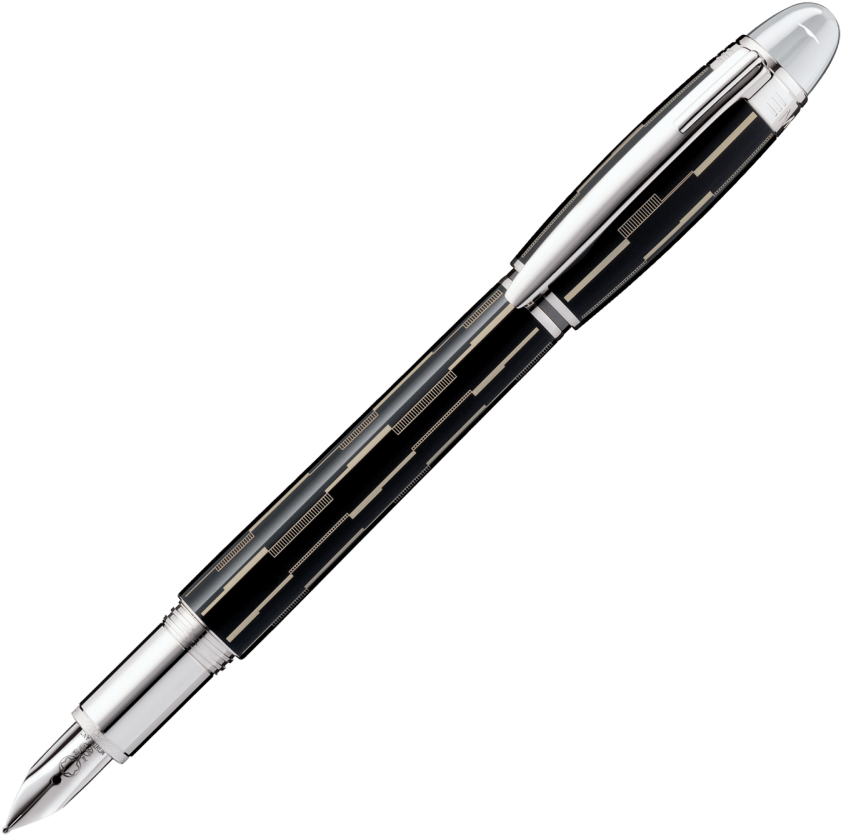 Montblanc Starwalker Black Mystery Fountain Pen - Mont Blanc Moonwalker (1000x1000), Png Download