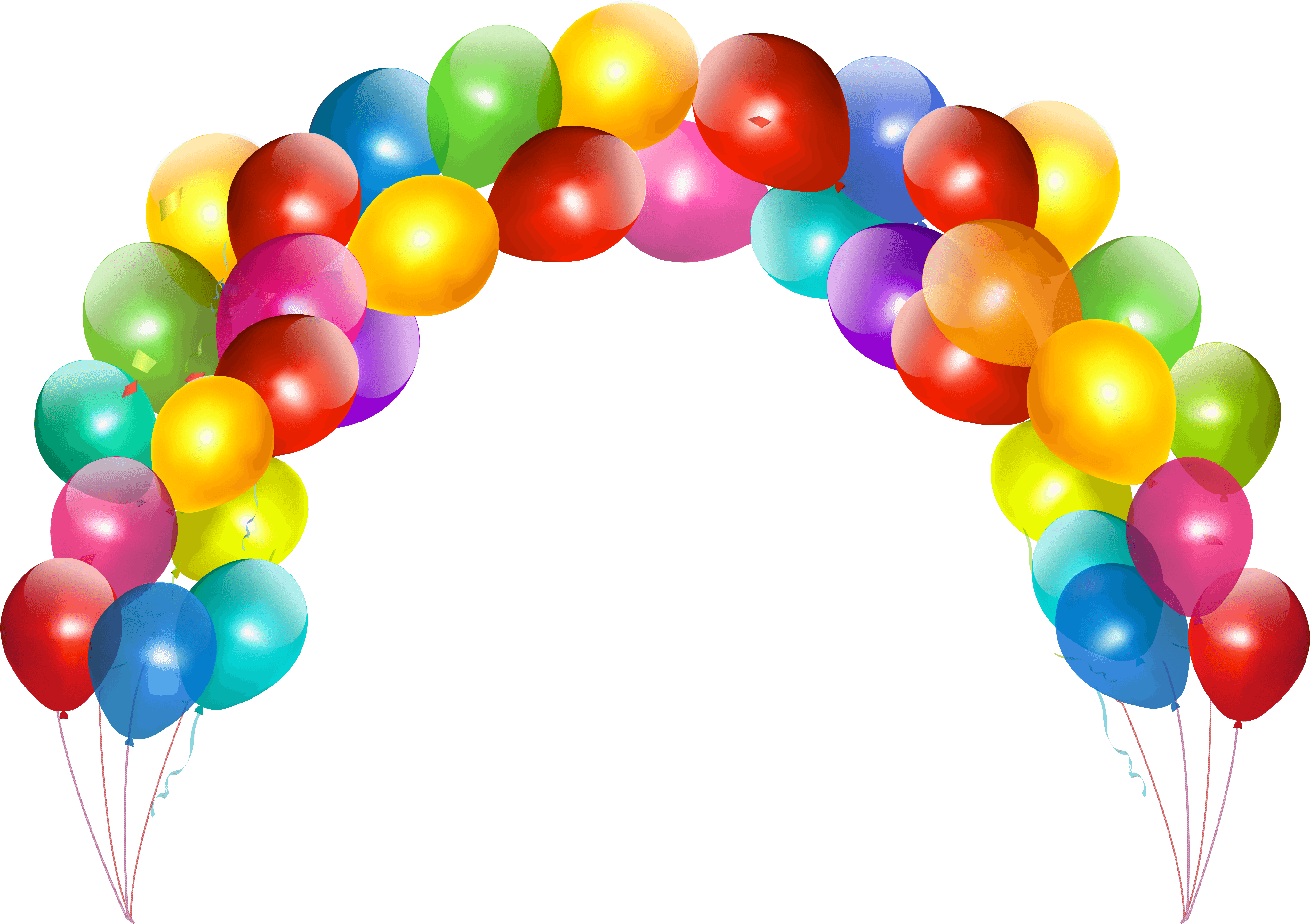 Clipart Cumpleaños Globos De Colores Png - Balloons Clipart (530x400), Png Download