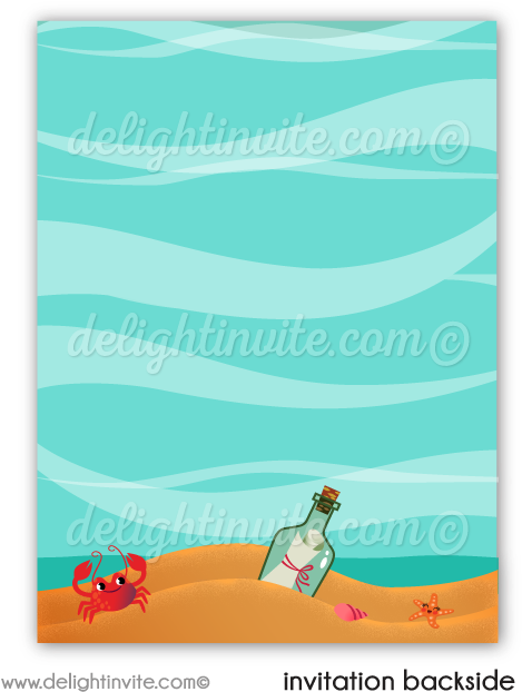 Under The Sea Mermaid Swim Party Invitations - Illustration (497x675), Png Download