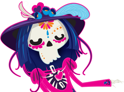 En Medio De Flores, Papel Picado, Fotografías Y Platillos - Flores De Muerto Png (463x300), Png Download