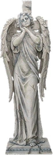 Clip Art Black And White Abdiel Sc From Dark Knight - Angel Statue Transparent (555x555), Png Download