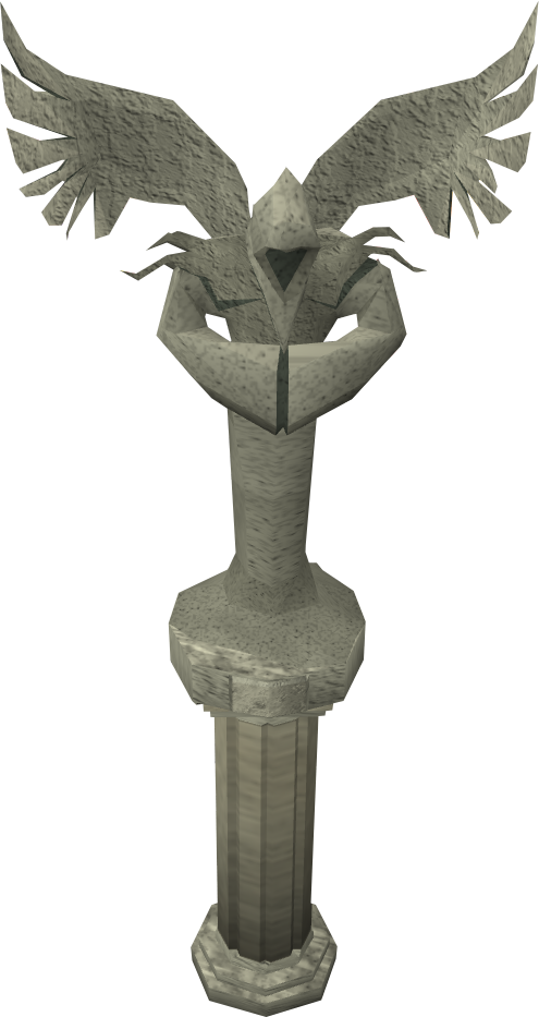 Stone Angel Detail - Runescape Grave (495x933), Png Download