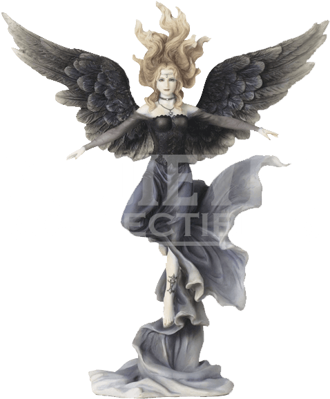 Gothic Angel Statue - Female Angel Fantasy Art Figurines (608x608), Png Download