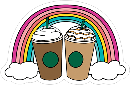 Viber Sticker «frappuccino® Drink Stickers» - Sticker (490x317), Png Download