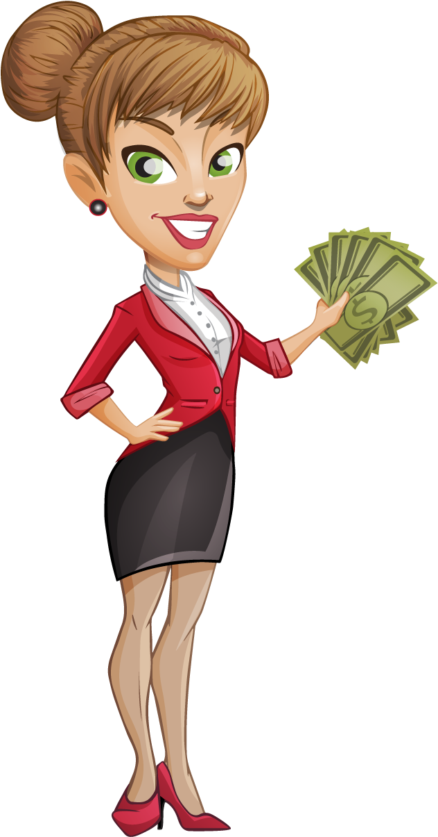 Cartoon Business Cliparts - Business Woman Cartoon Png (752x1340), Png Download