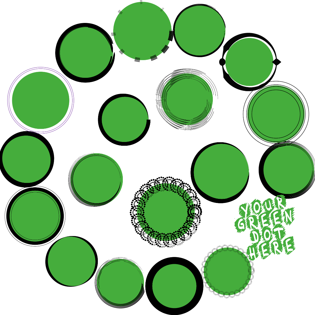 Iv Green Dot - Music (1085x1085), Png Download