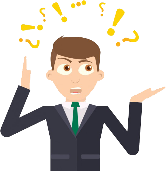 Businessman Thinking Png Download - Surprised Vector (563x569), Png Download