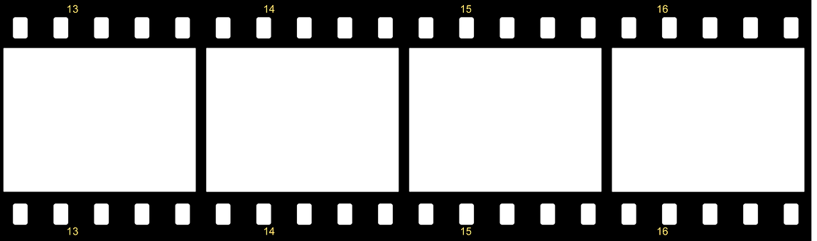Film Strip Movie Cinema Negatives Black An - Film Strip Png (1150x340), Png Download