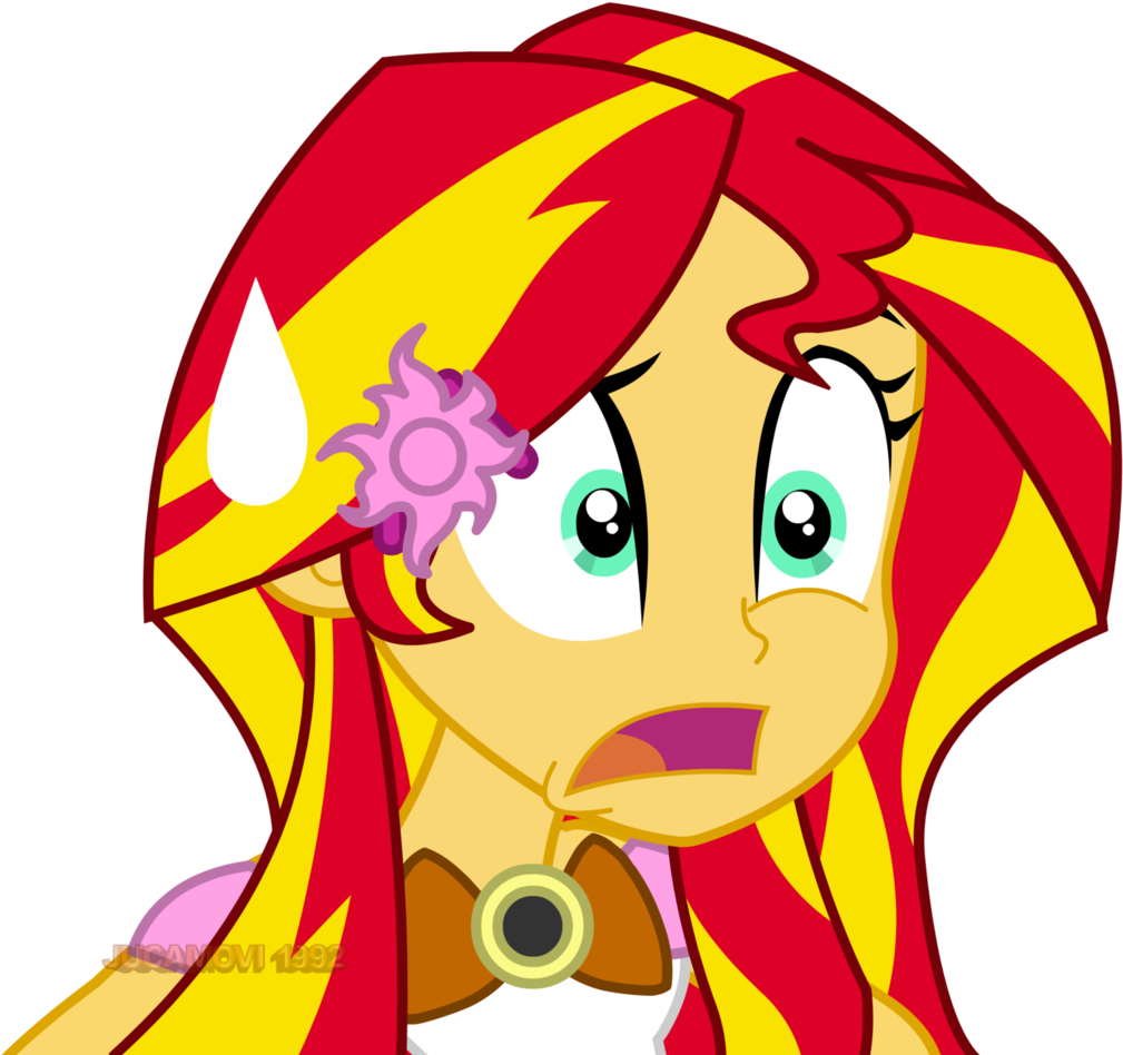 Jucamovi1992, Clothes, Equestria Girls, Female, Hairclip, - Sunshet Shimmer Shocked (1046x1024), Png Download