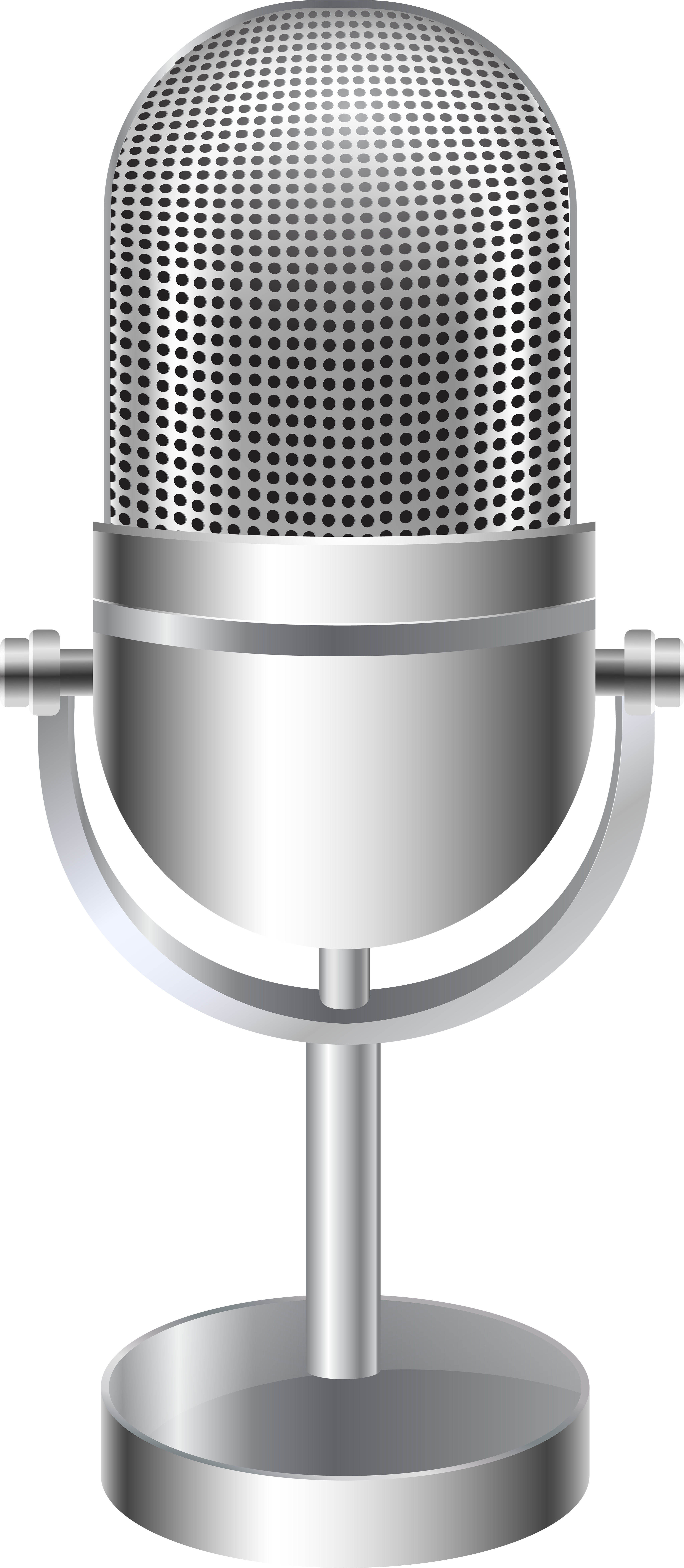 View Full Size - Png Clipart Microphone On Stand (3487x8000), Png Download