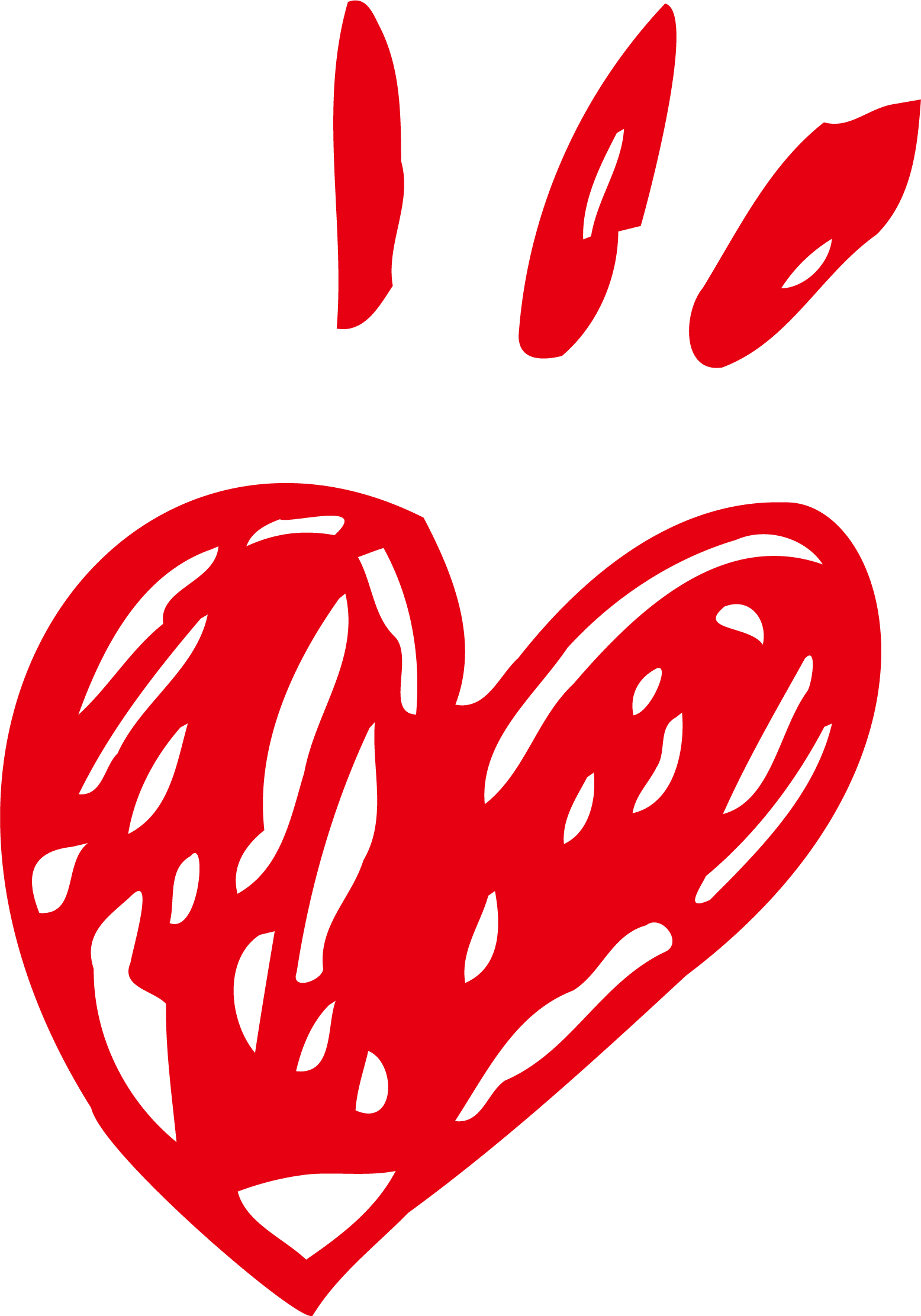 Sidewalk Chalk Crayon Cartoon - Corazon De Tiza Png (1556x2223), Png Download