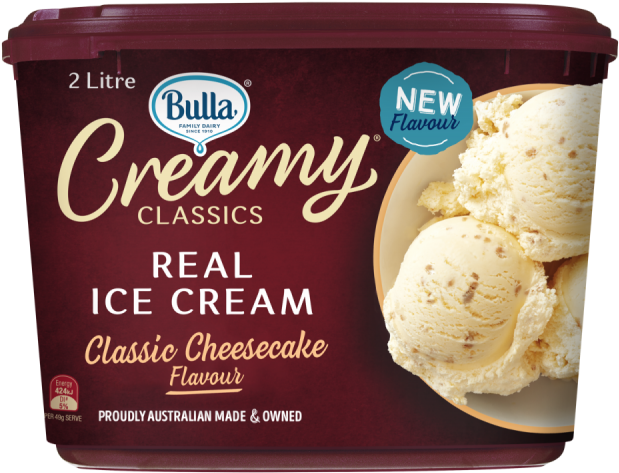 Bulla Cheesecake Ice Cream (640x493), Png Download