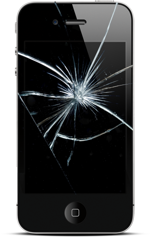 Download Hd Damaged Or Cracked Screen Home Button Repair Water Iphone 4 Transparent Png Image Nicepng Com