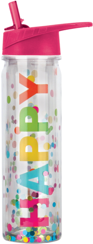 Picture Of Happy Confetti Water Bottle - Water (550x550), Png Download