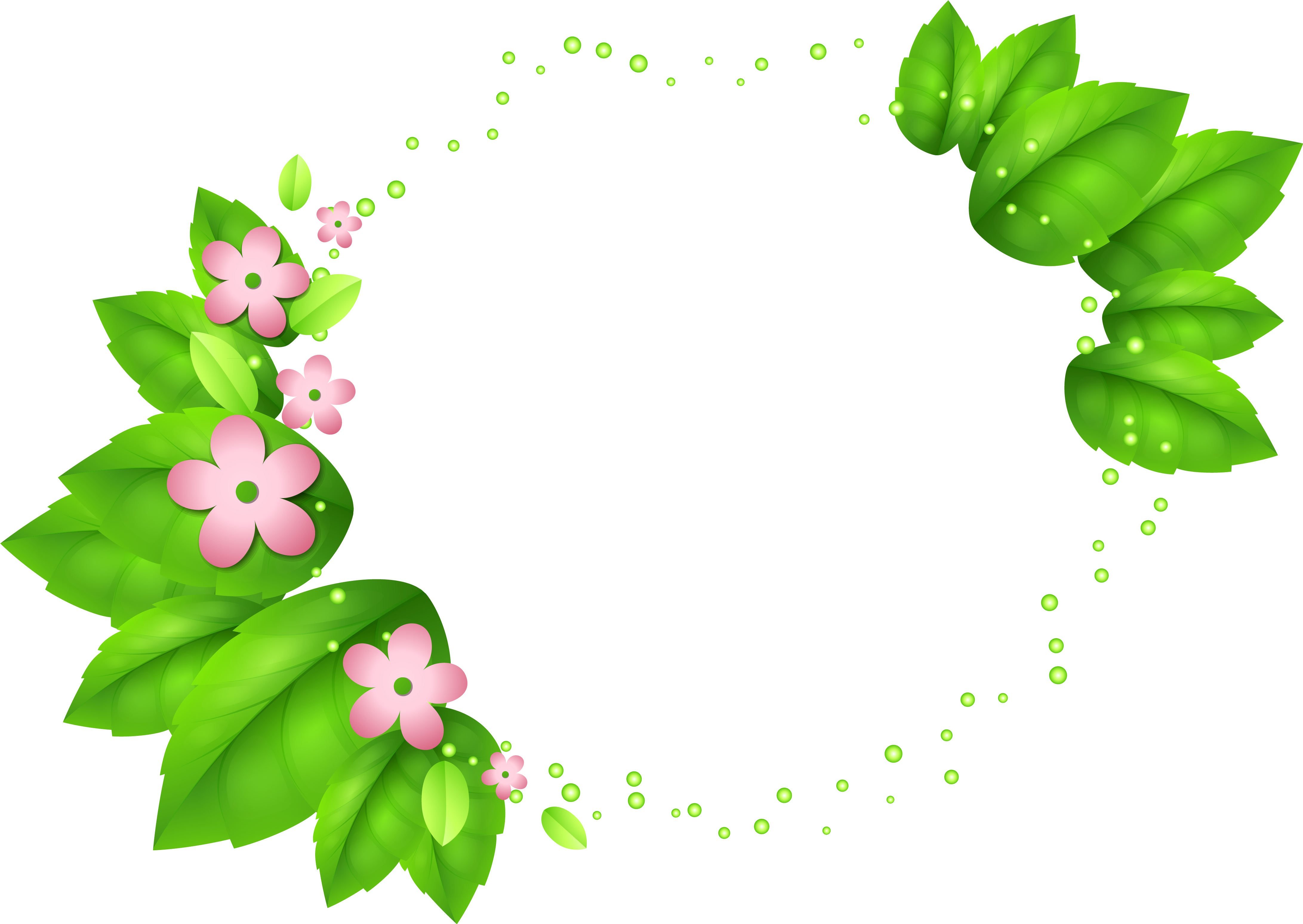 Green Flower Png (4551x3333), Png Download