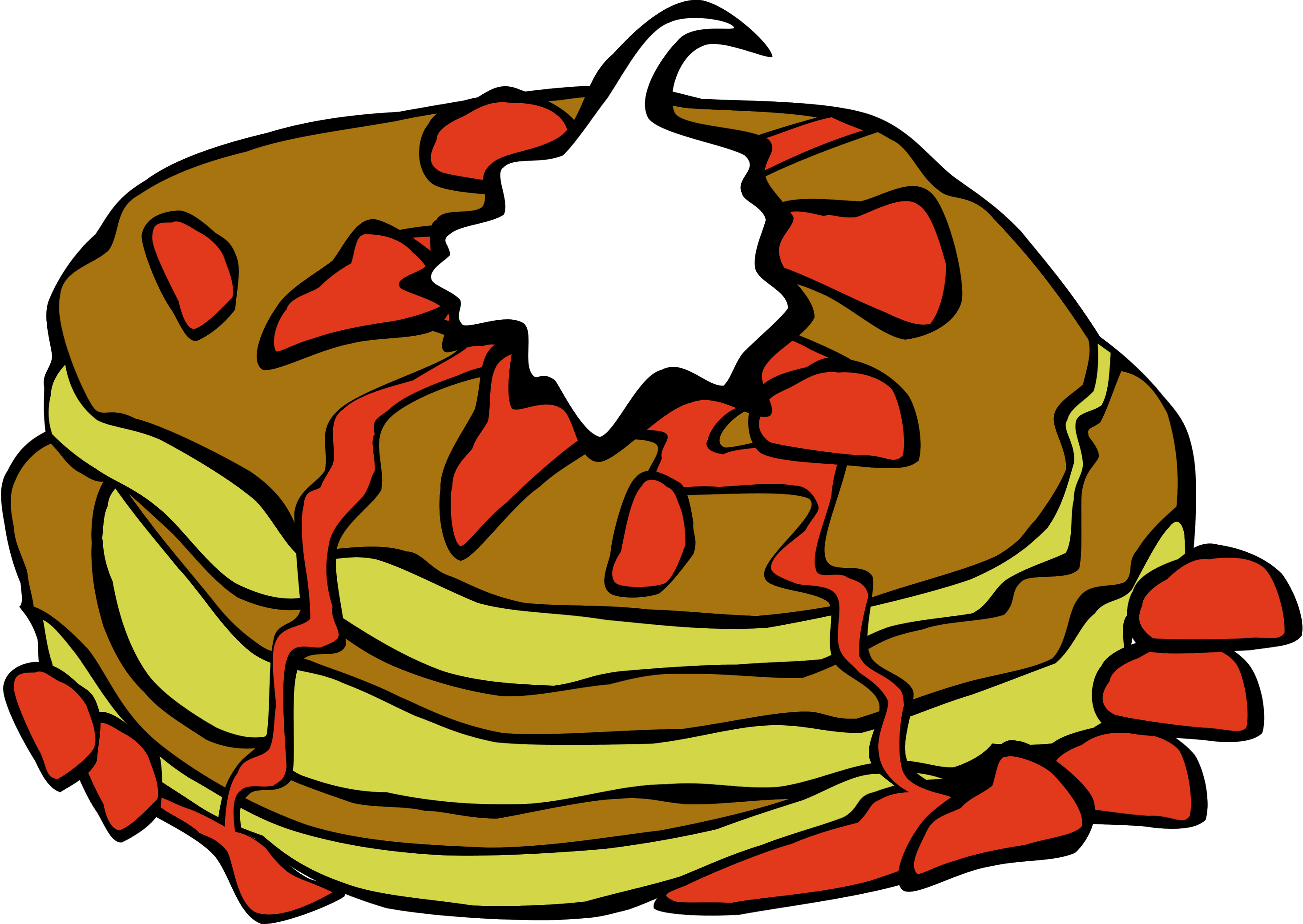 Clipart Transparent Download Most Interesting Eat Breakfast - Pancake Clipart Clear Background (1331x946), Png Download