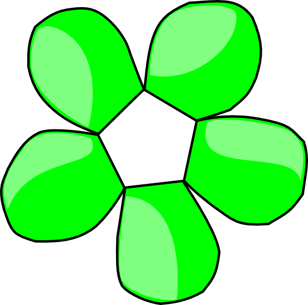 Green Flower Clip Art - Flower Green Clipart (600x594), Png Download