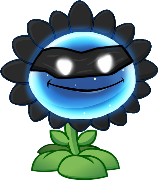 Shadow Flower - Plants Vs Zombie 2 Sunflower (527x600), Png Download