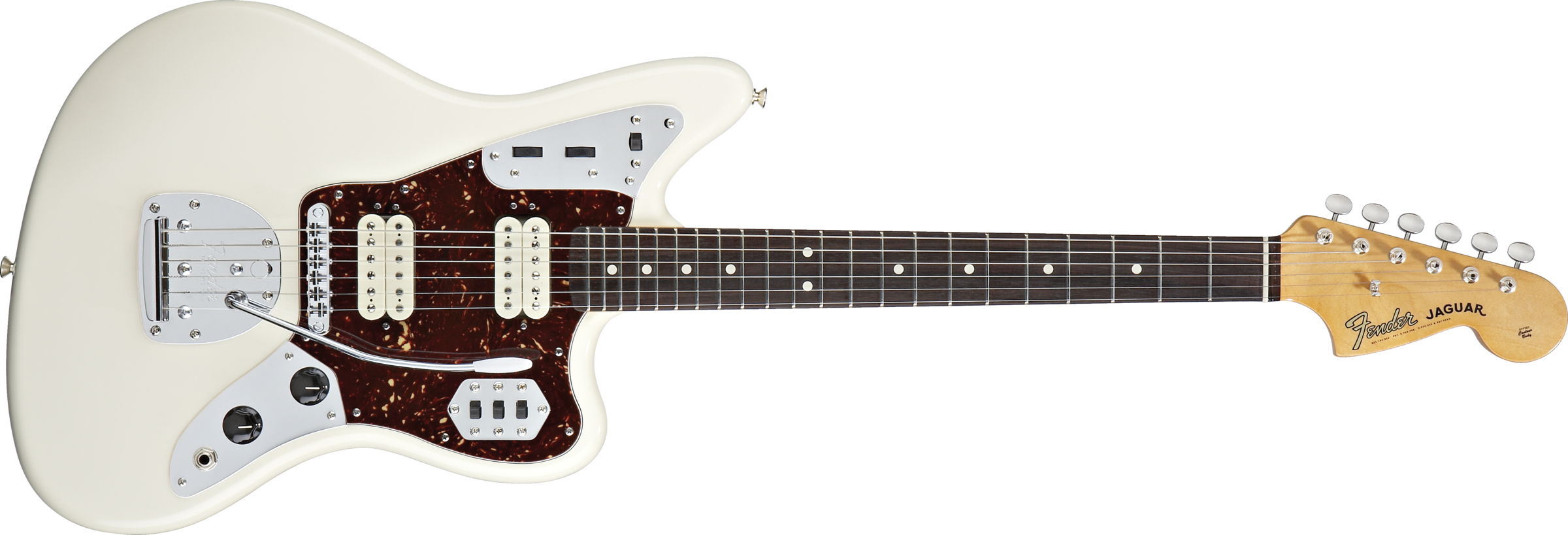 Fender Classic Player Jaguar Special Hh - Fender Jaguar Hh White (2400x819), Png Download