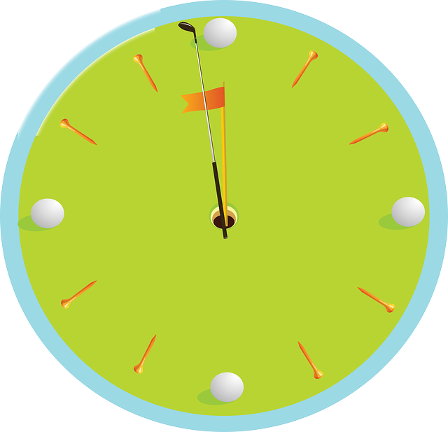 Golf, Ball, Clock, Tee, Putter - Circle (640x617), Png Download