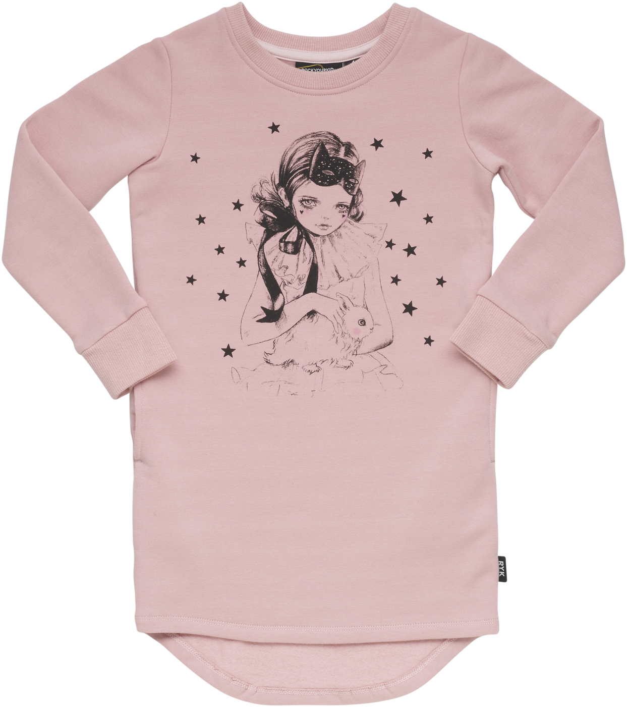 Rock Your Kid Star Gazer T-shirt Dress - Dress (1536x1536), Png Download