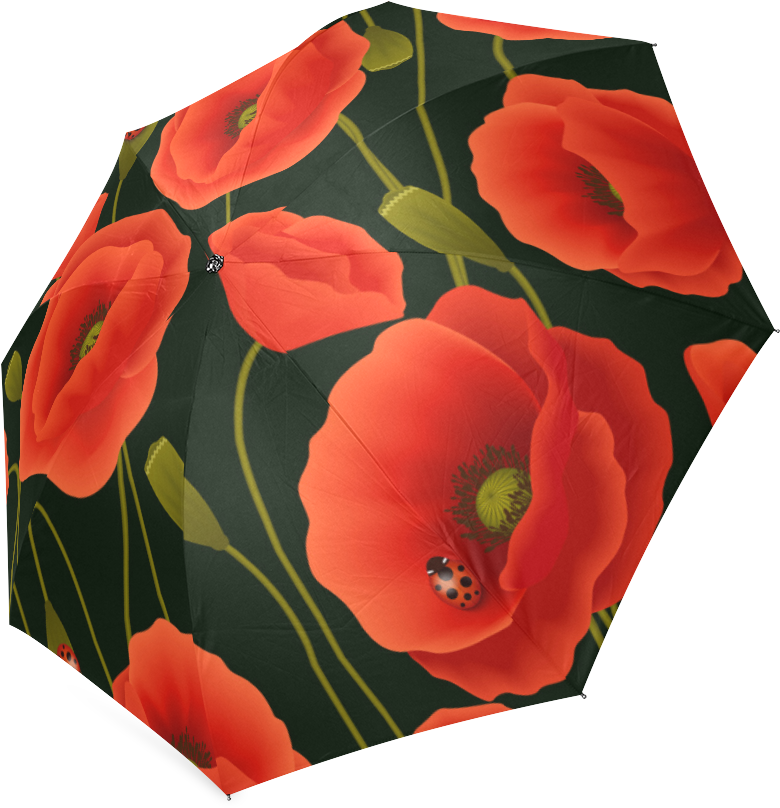 Interestprint Stylish Poppies Poppy Flower Foldable (1000x1000), Png Download