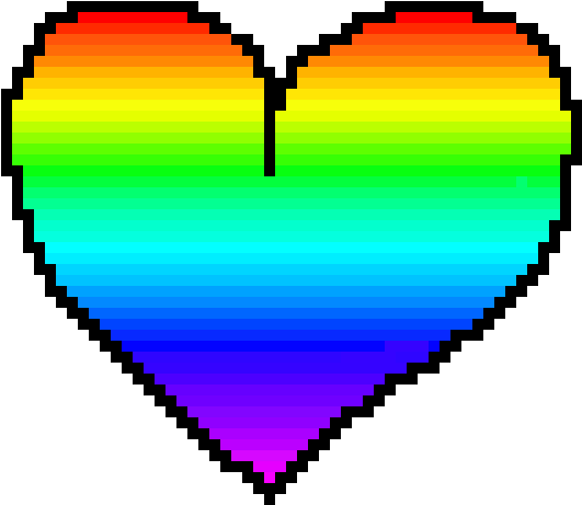 Rainbow Heart Thing - Deviantart (790x590), Png Download
