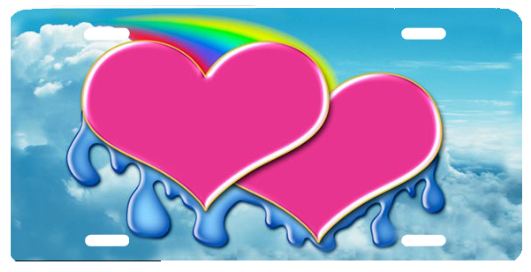 Rainbow Hearts - Heart (600x400), Png Download