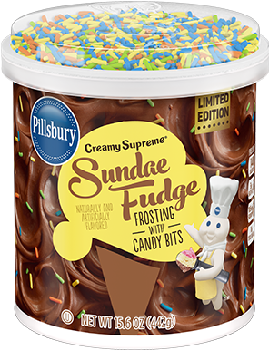 Creamy Supreme® Sundae Fudge Frosting With Candy Bits - Pillsbury Creamy Supreme (400x400), Png Download