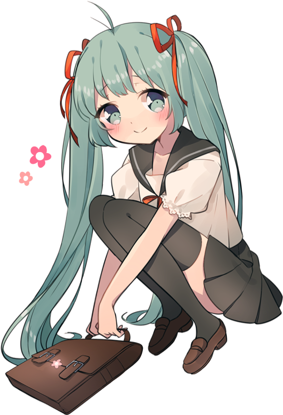 Loli Schoolgirl Miku [vocaloid] - Miku Hatsune Loli (580x842), Png Download