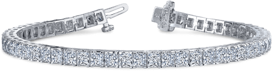 If You Are Unsure If We Will Buy Your Diamond, You - Princess Diamond Line Tennis Bracelet In White Gold (540x300), Png Download