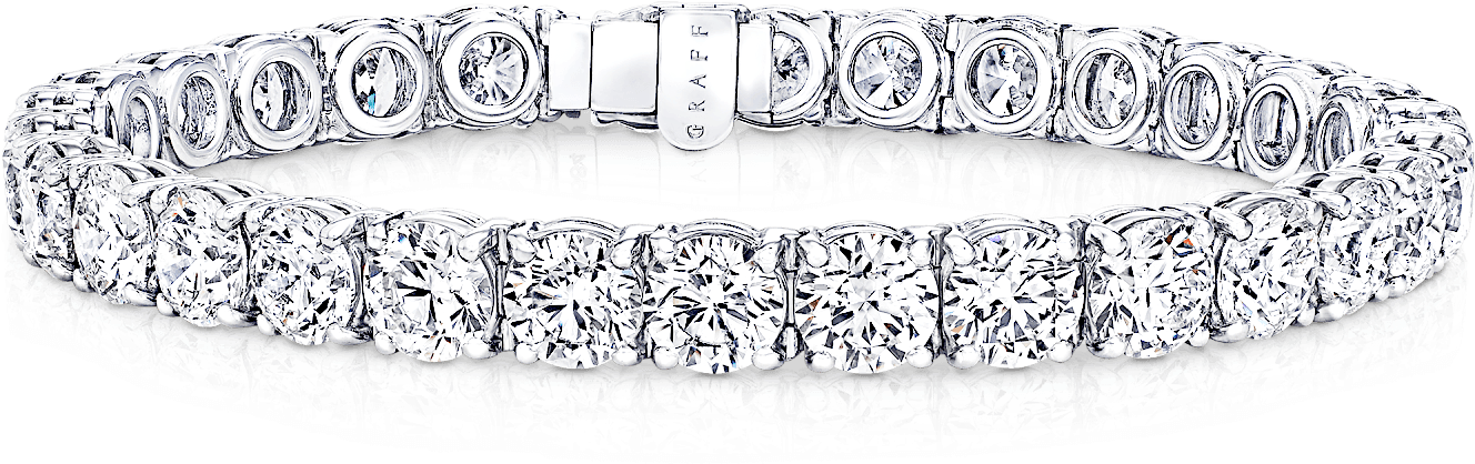 A Classic Graff Round Diamond Bracelet A Classic Graff - Rope Bracelet (2000x2000), Png Download