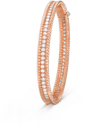 Perlée Diamonds Bracelet, 1 Row, Very Small Model, - Van Cleef & Arpels (535x535), Png Download