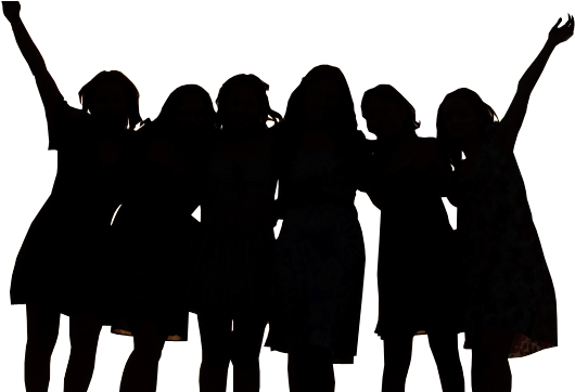 Clipart Resolution 689*361 - Group Of Women Silhouette (689x361), Png Download