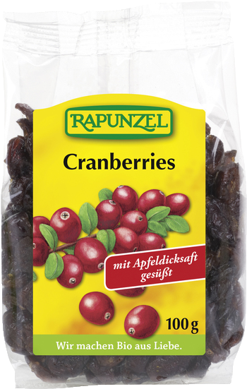 Order Online - Rapunzel Organic Dried Cranberries, 100g (600x600), Png Download