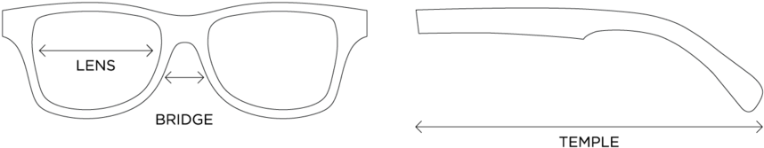 Measurements - - Oval Sunglasses Dimensions (900x259), Png Download
