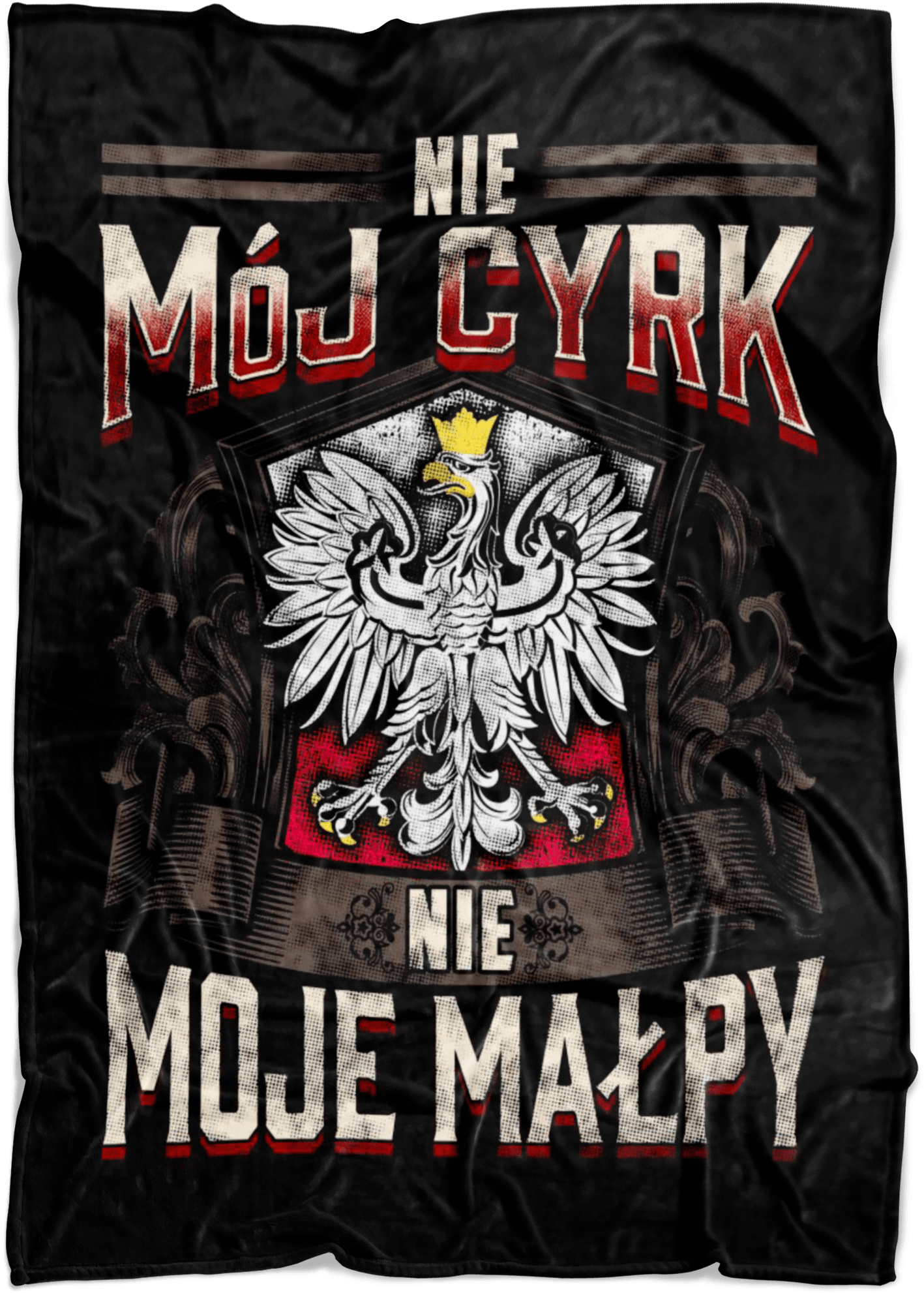 Not My Circus Not My Monkeys Black Fleece Blanket - Paczki Power Limited Edition T-shirt & Gift Box (2000x2000), Png Download