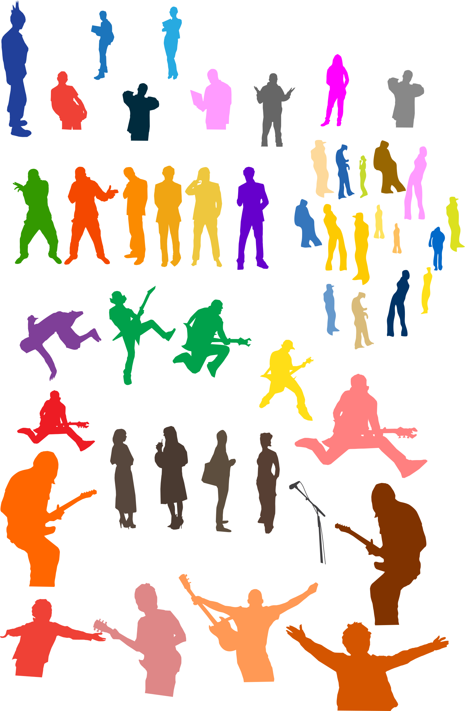 Big Image - Rock Star Silhouette Sticker (1570x2400), Png Download