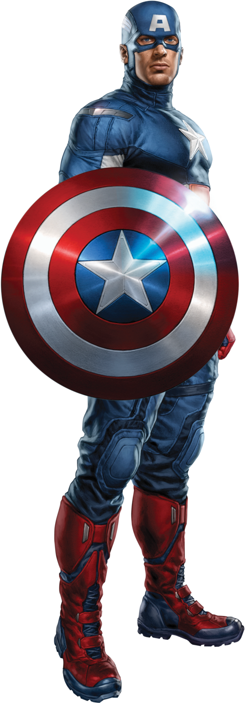 Captain America Civil Clipart - Avengers 2012 Captain America (555x1439), Png Download