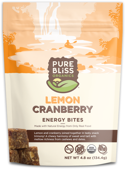 Organic Lemon Cranberry Energy Bites - Pure Bliss Bites Bulk (478x600), Png Download