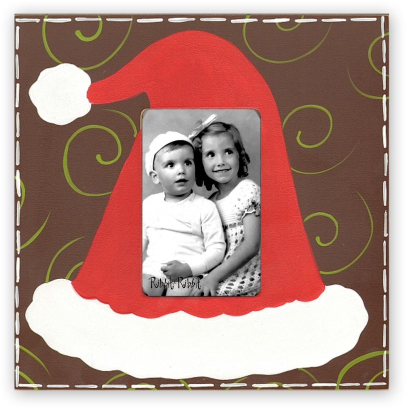 Santa Hat Bark - Santa's Hat Picture Frame In Bark (1024x1024), Png Download