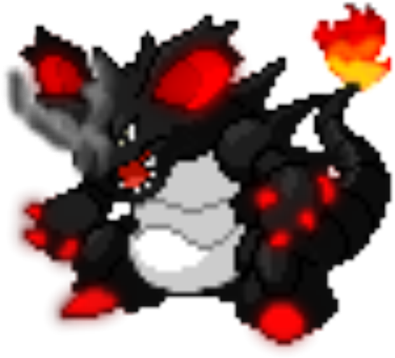 Charcoal Nidoking - Cartoon (420x420), Png Download