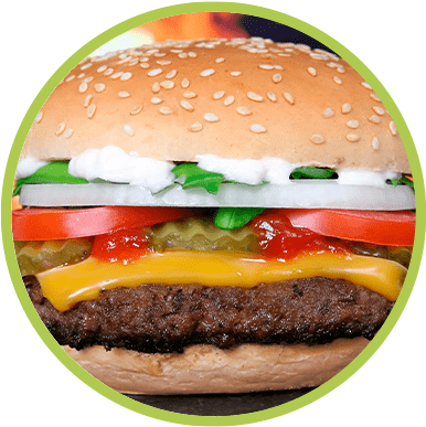Hamburguesa Sana - Burger (647x390), Png Download