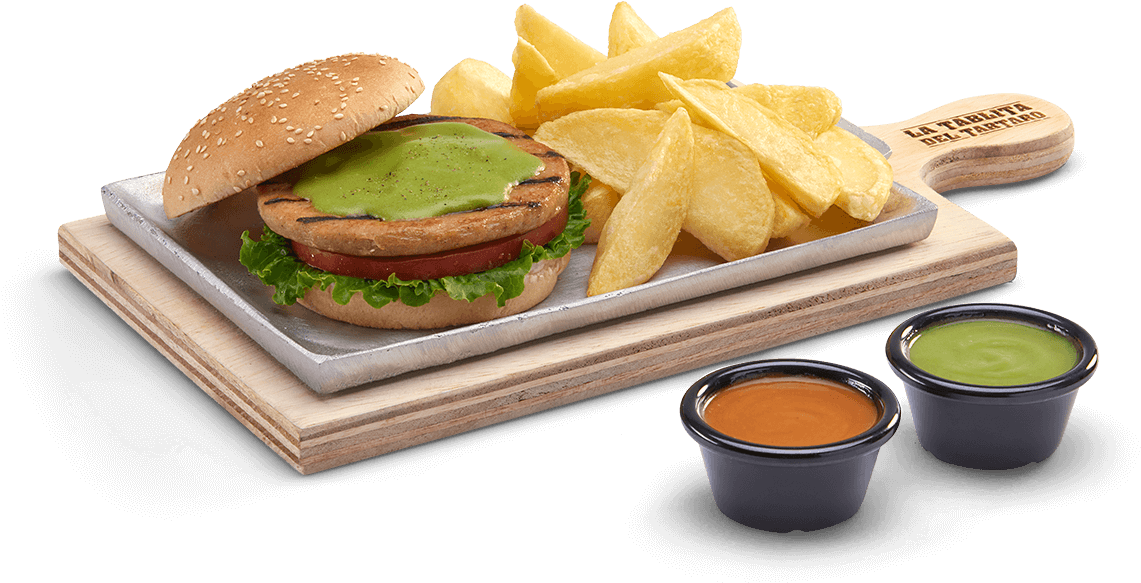 Hamburguesa Pollo La Tablita Del Tartaro Ordenar - Alitas Bbq (1200x801), Png Download