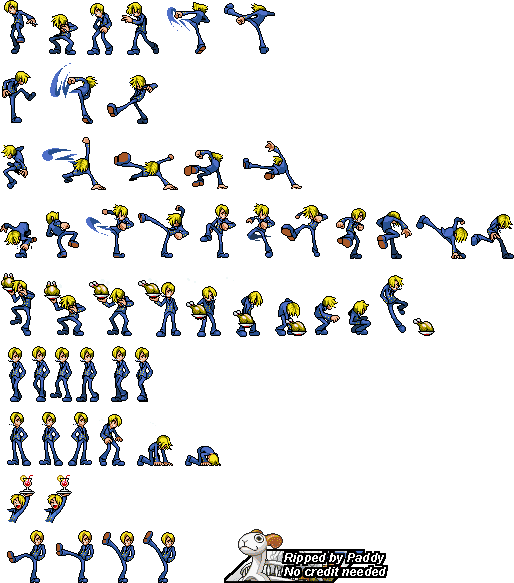 "black Leg" Sanji - One Piece Sprites Png (514x583), Png Download