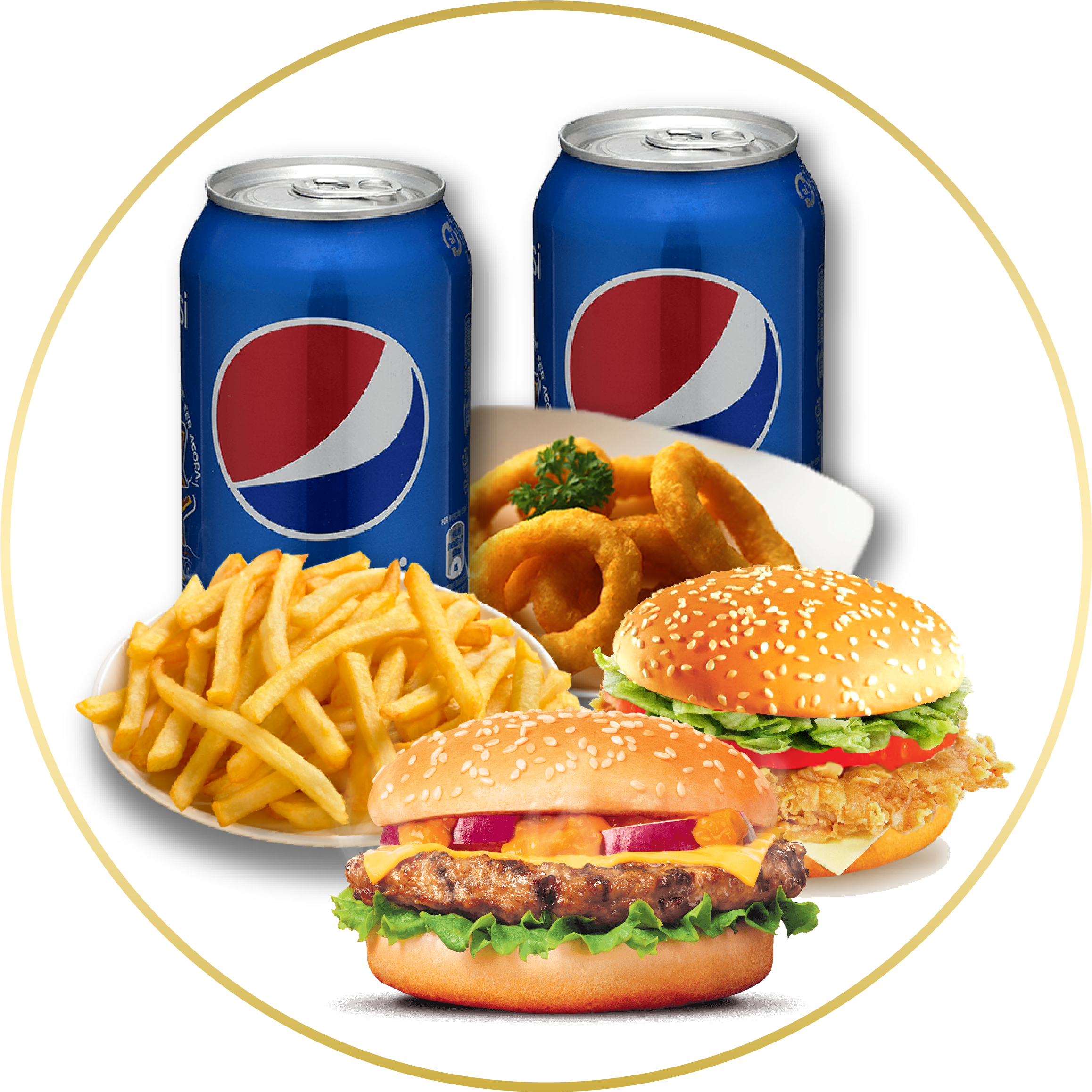 13- Menú Hamburguesa - Livivo Hq Black Non Stick Chip Pan Set Fryer Deep Fat (2331x2315), Png Download